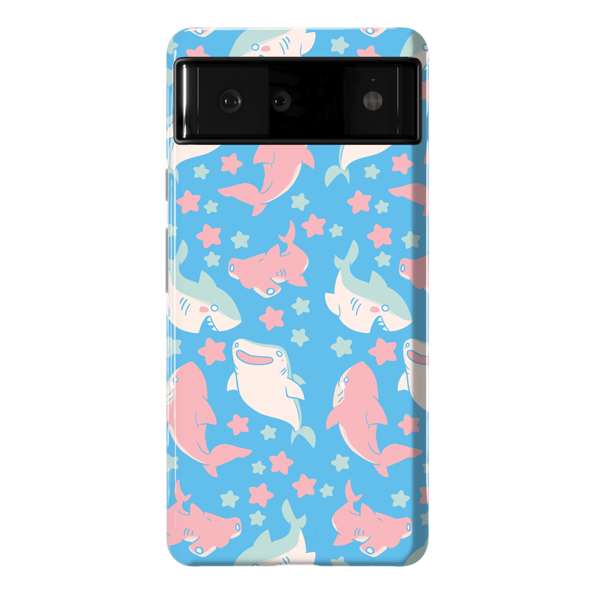 Happy Shark Pattern Phone Case